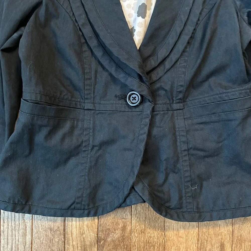 Sanctuary Clothing Black Cotton Blend Blazer Jacket Women's‎ Size M